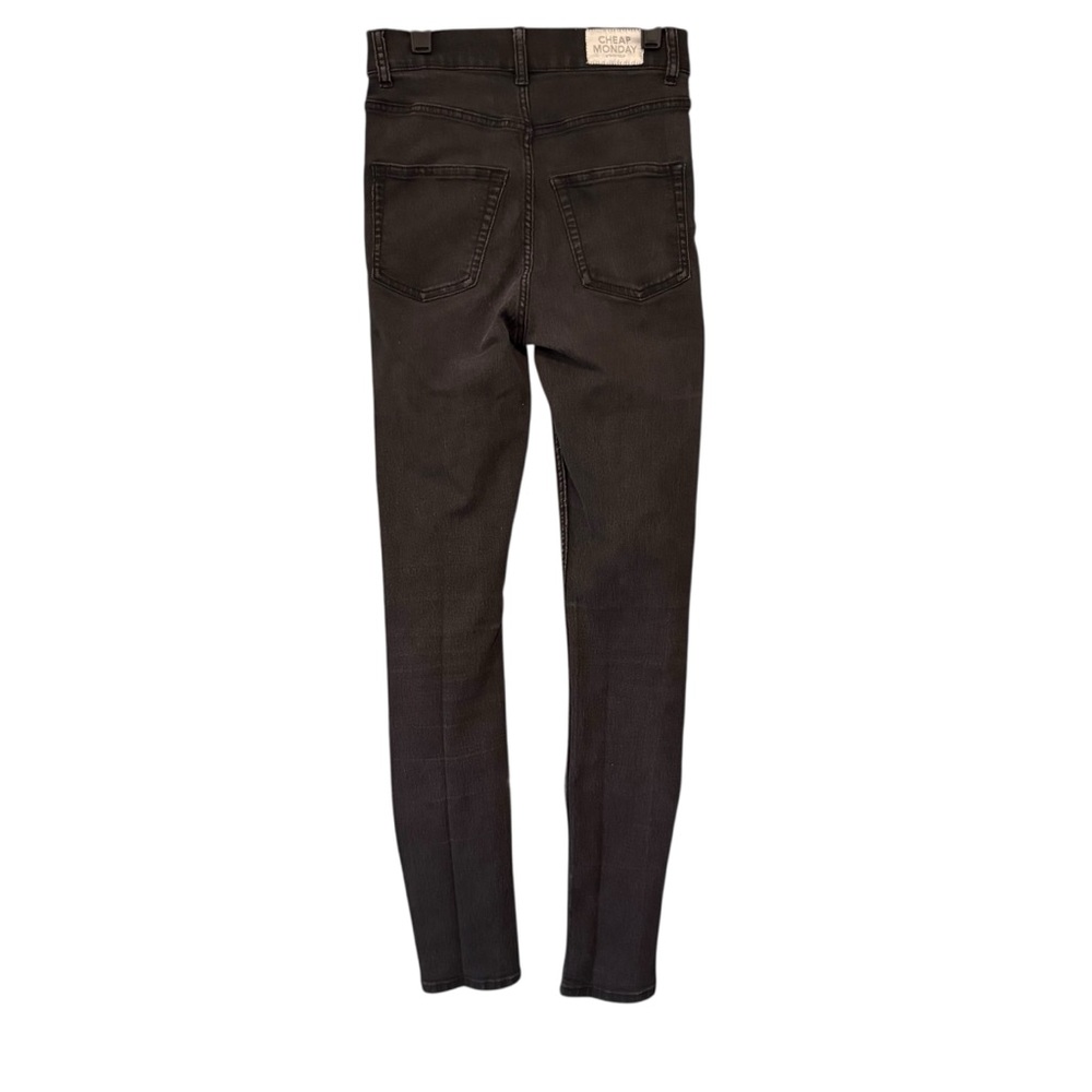 Cheap Monday High Spray Black Stone Skinny Jeans, Sz 24/25 - Picture 4 of 16
